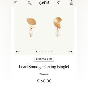 Catbird Pearl Smudge Gold Earrings